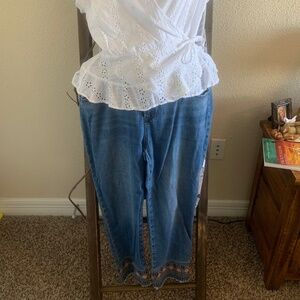 Chico Girlfriend Embroided Jeans